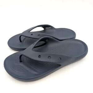Crocs Classic Flip V2 Thong Sandals Waterproof Shitake Blue Size US M10/12W EU43